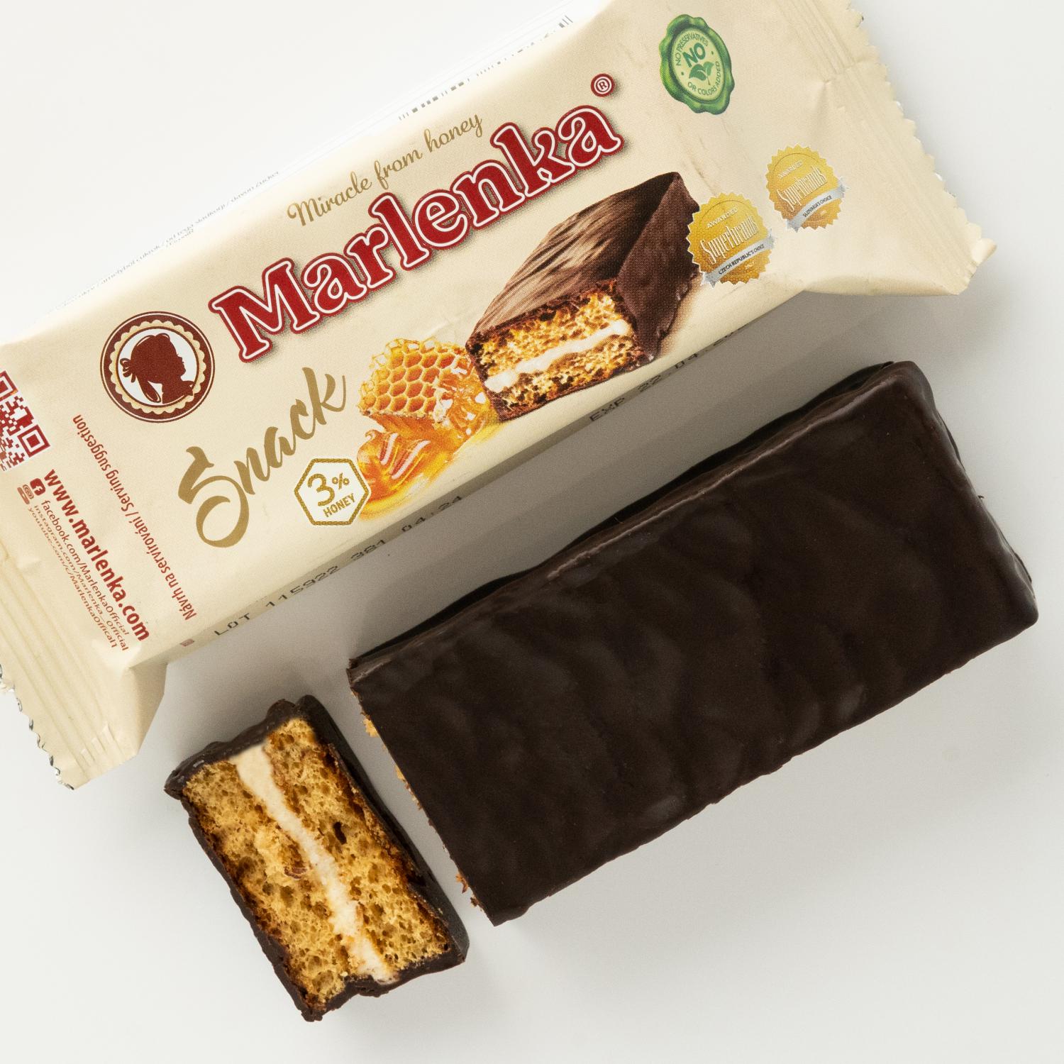 Snack marlenka clasic cu miere si nuca 