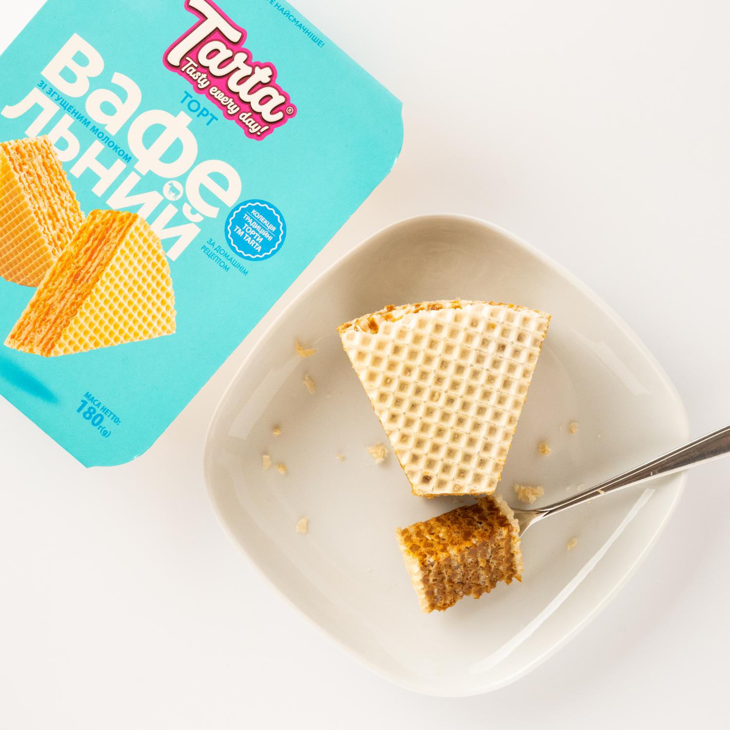 Tort de vafe cu lapte condensat 180gr tarta 