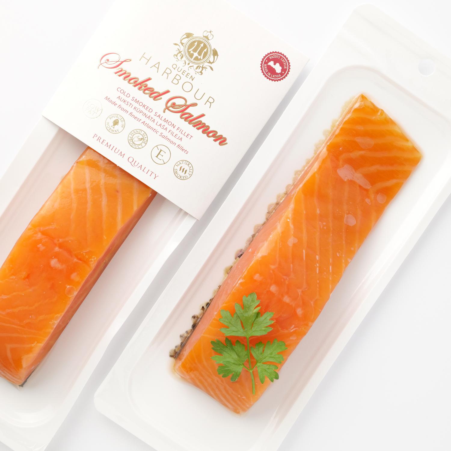 File de somon afumat la rece 