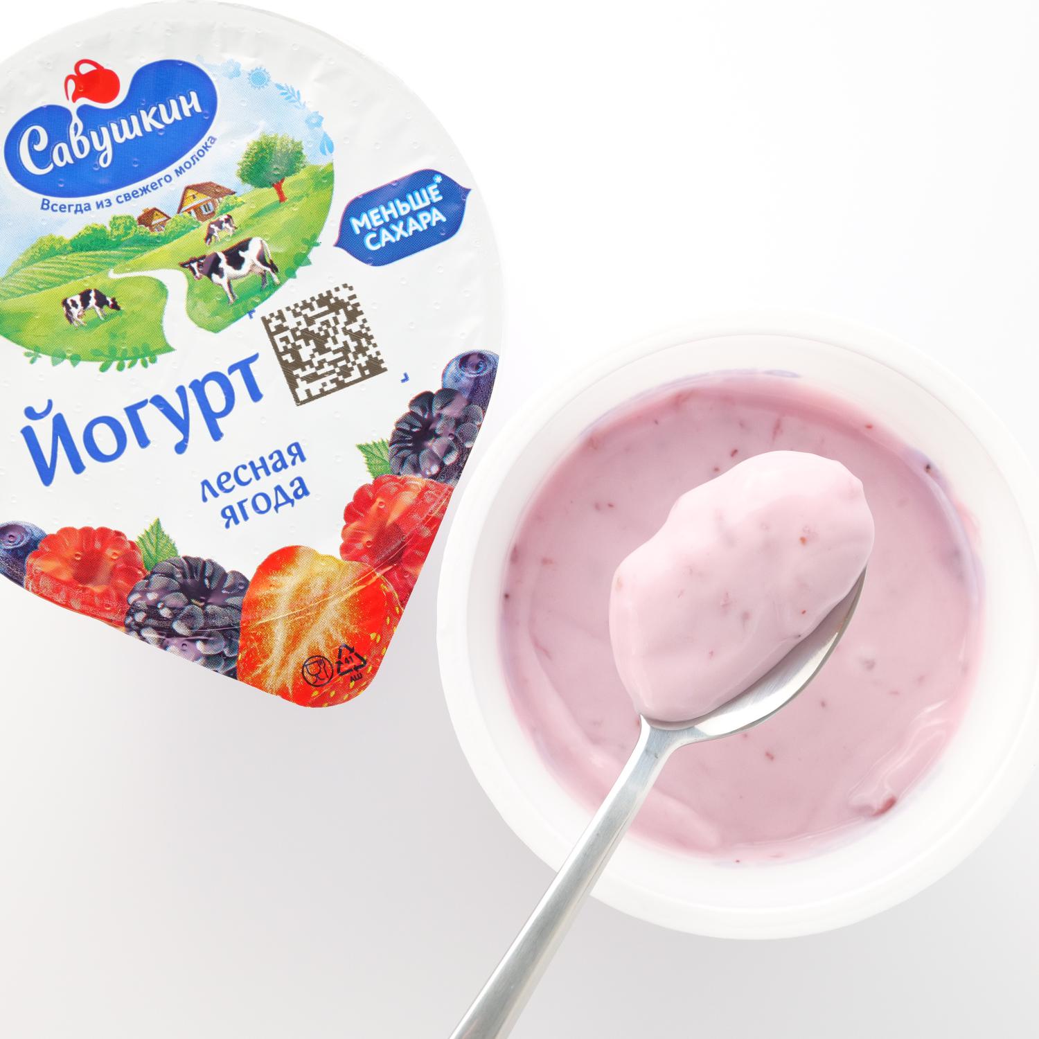 Iaurt cu gust de fructe de padure sav 