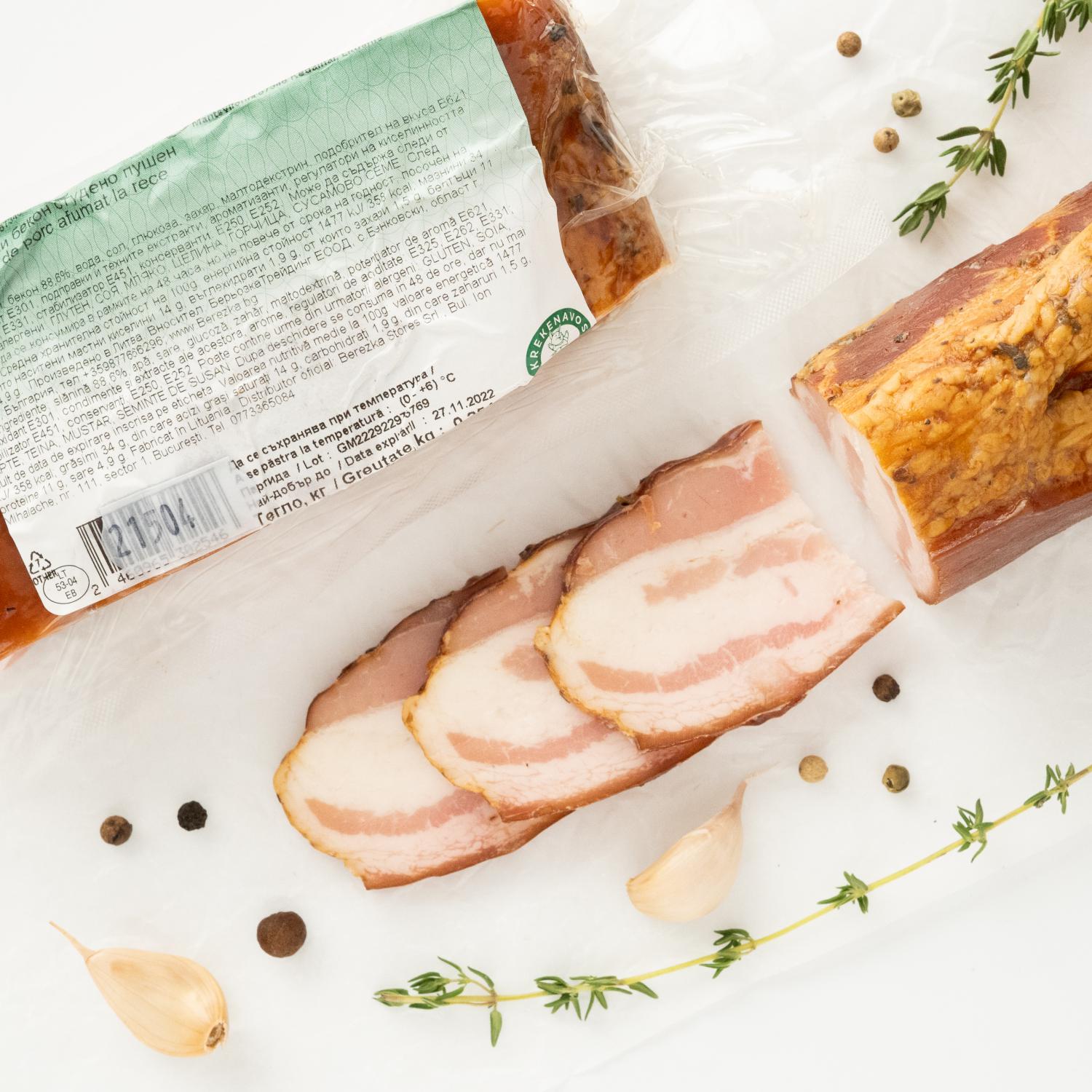 Bacon afumat la rece krekenavos 