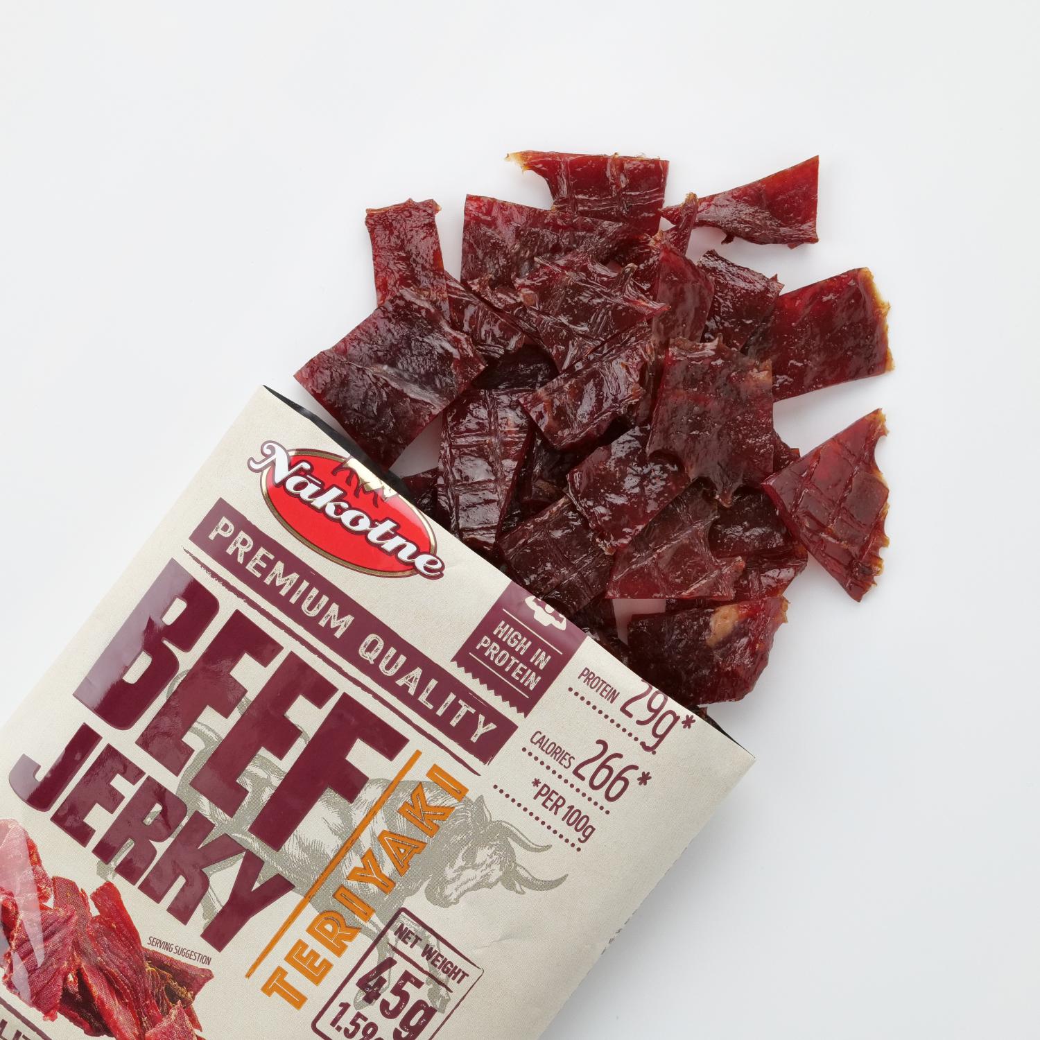 Snack beef jerky teriyaki 