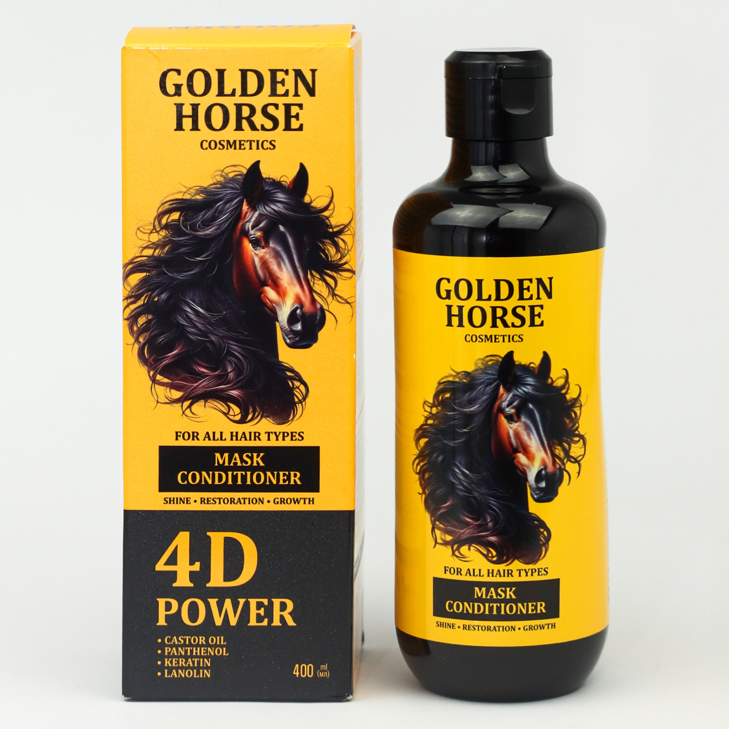 Mască-balsam pentru toate tipurile de păr „Golden Horse cosmetics”