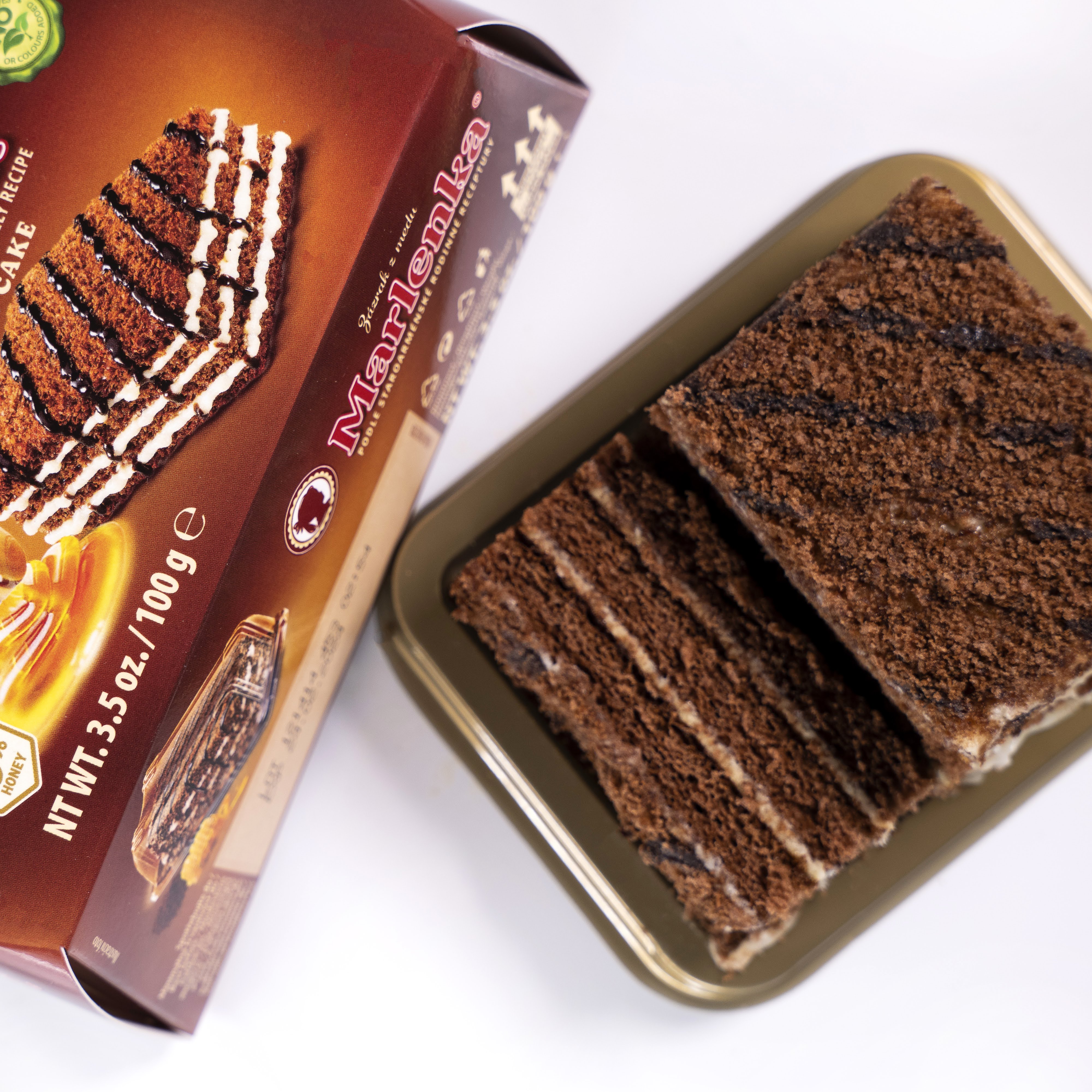 Tort Marlenka mic cu miere si cacao 